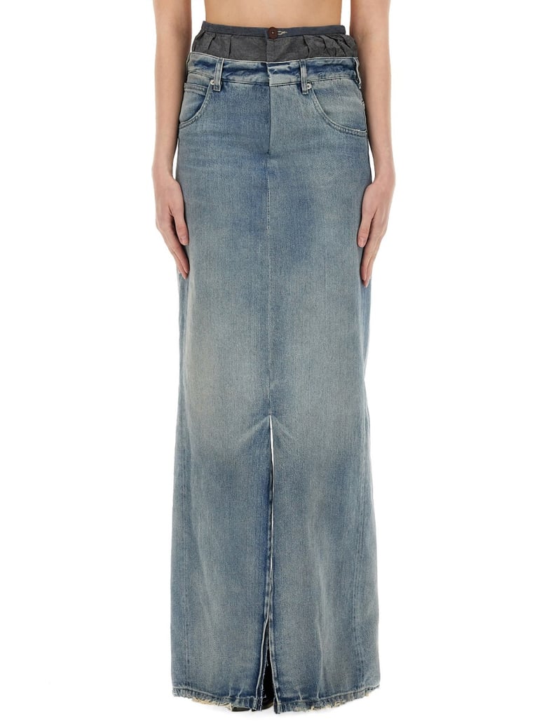 denim skirt: anonymity of the lining by Selfnex