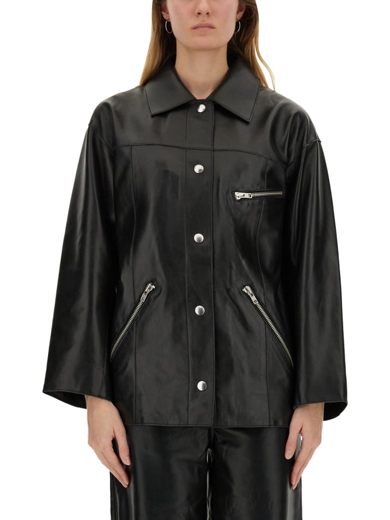 elisia leather jacket by Selfnex