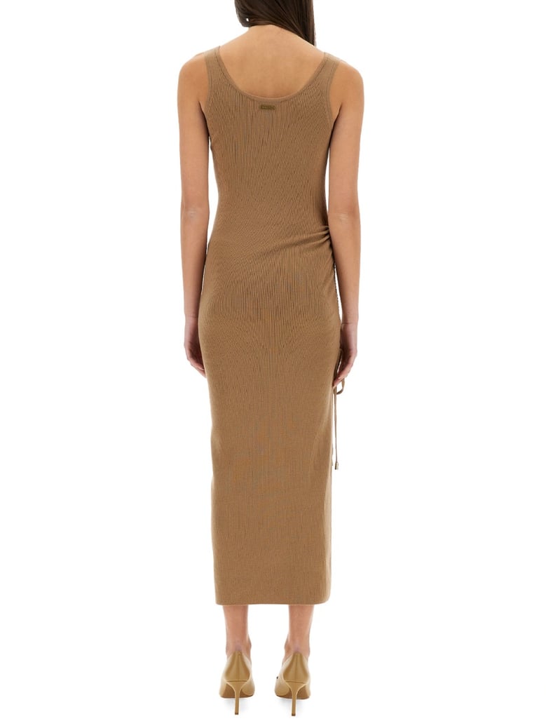 stretch wool blend camisole dress by Selfnex