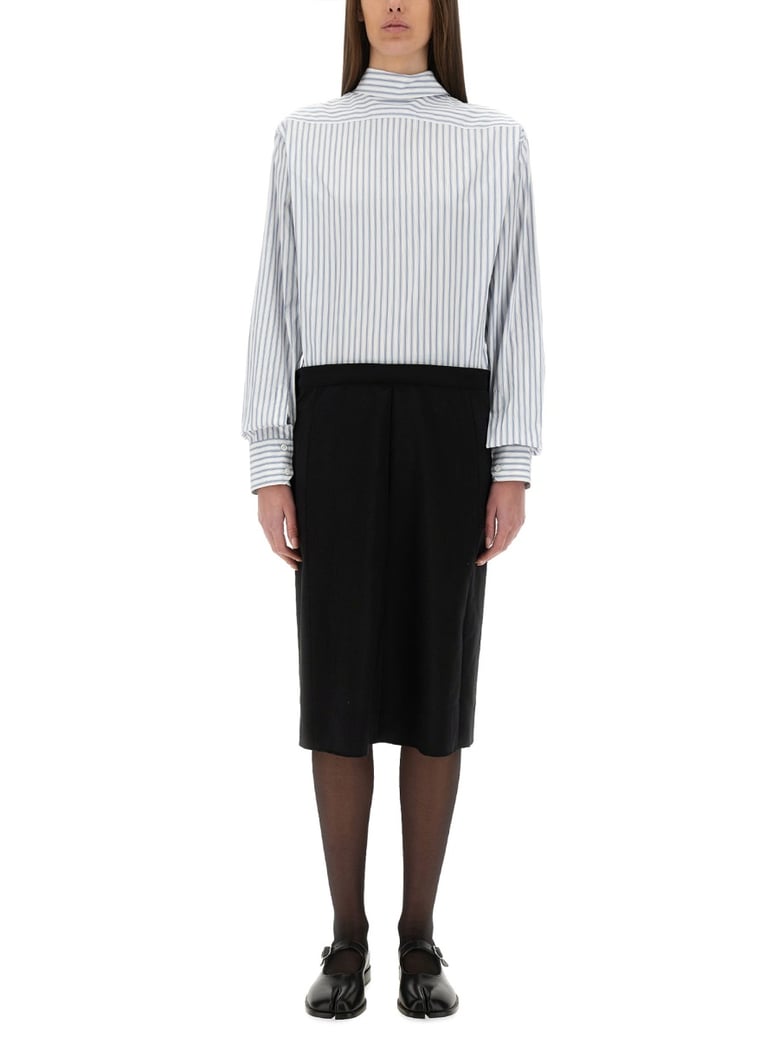 inverted striped dress-shirt by Selfnex