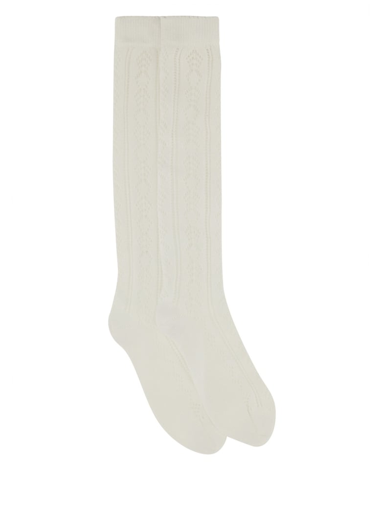 perforated cotton socks with vlogo by Selfnex