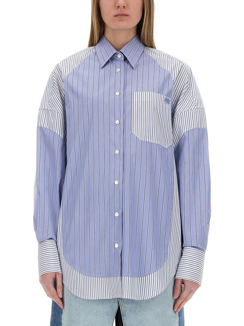 mixed stripe shirt by Selfnex