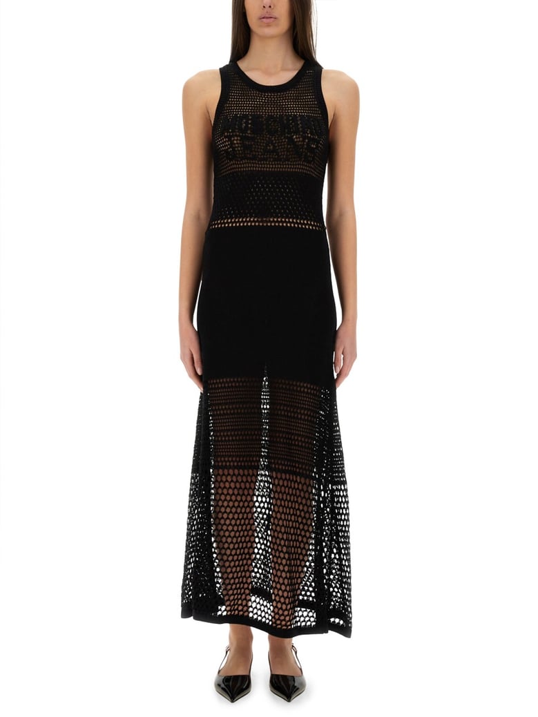 mesh dress with logo by Selfnex