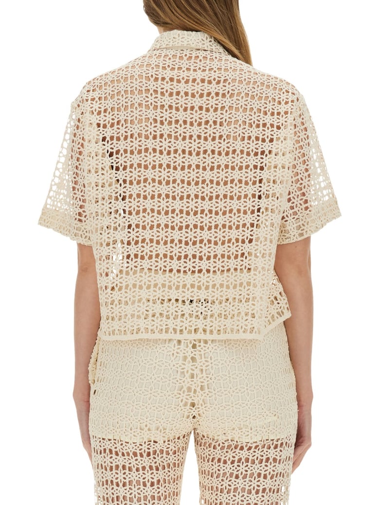 macramé cropped shirt by Selfnex