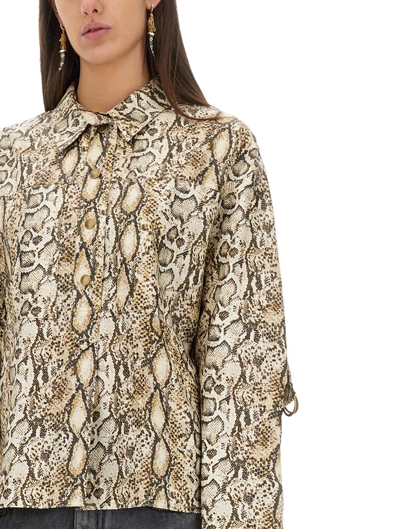 multicolour linen and viscose shirt by Selfnex