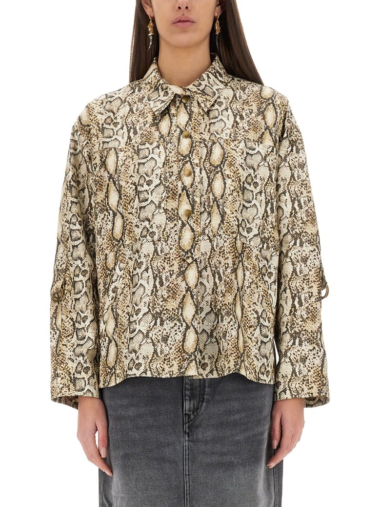 multicolour linen and viscose shirt by Selfnex
