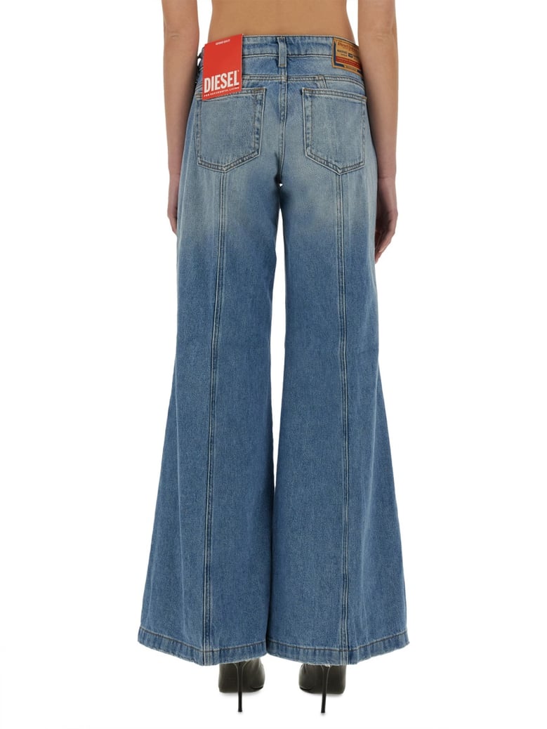 flare fit denim jeans by Selfnex