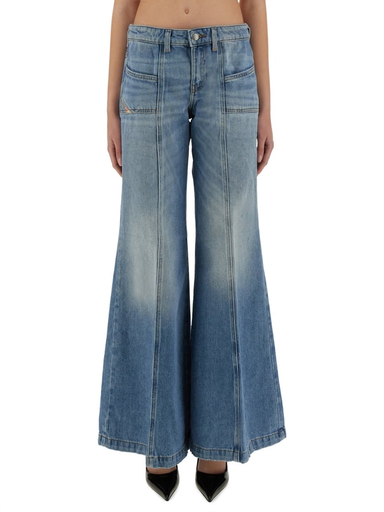 flare fit denim jeans by Selfnex