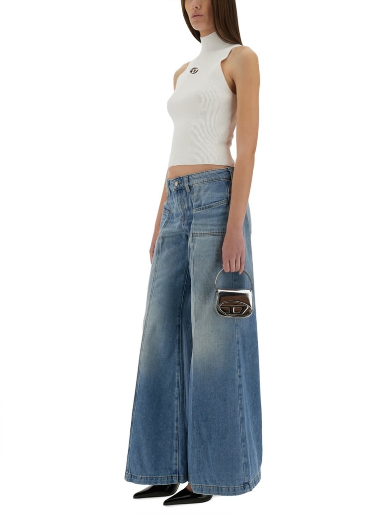 flare fit denim jeans by Selfnex