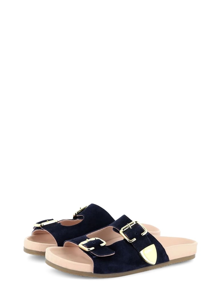 sandals in blue leather by Selfnex