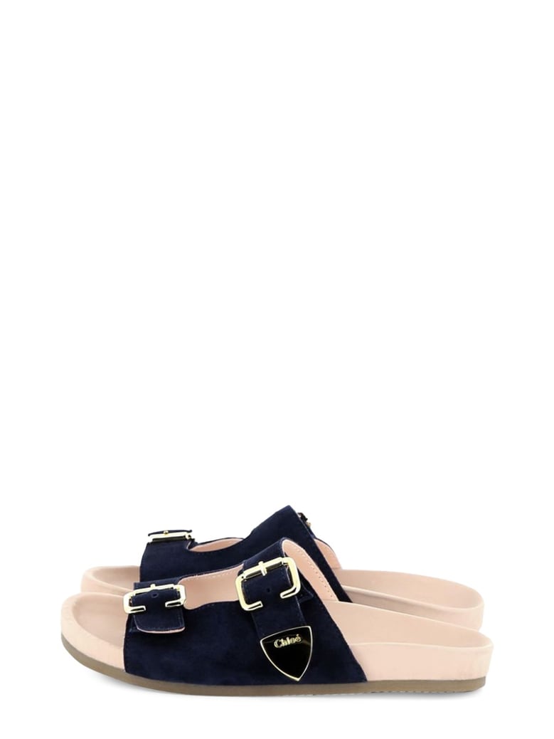 sandals in blue leather by Selfnex