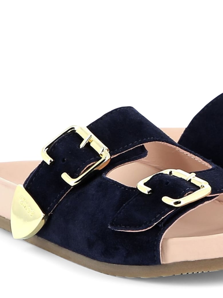sandals in blue leather by Selfnex