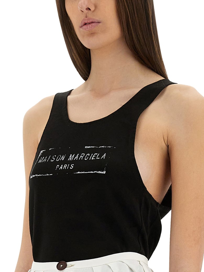 logo print tank top by Selfnex