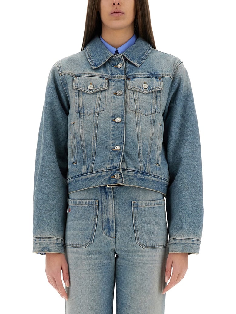 padded denim jacket by Selfnex