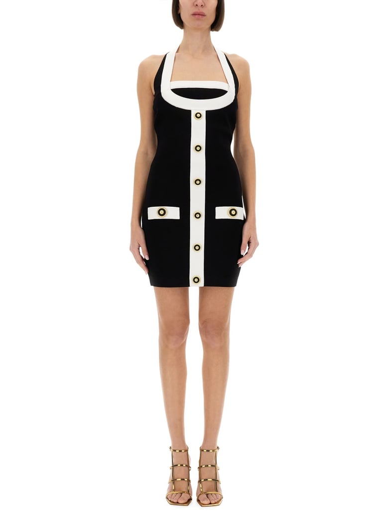 two-tone dress with open back by Selfnex