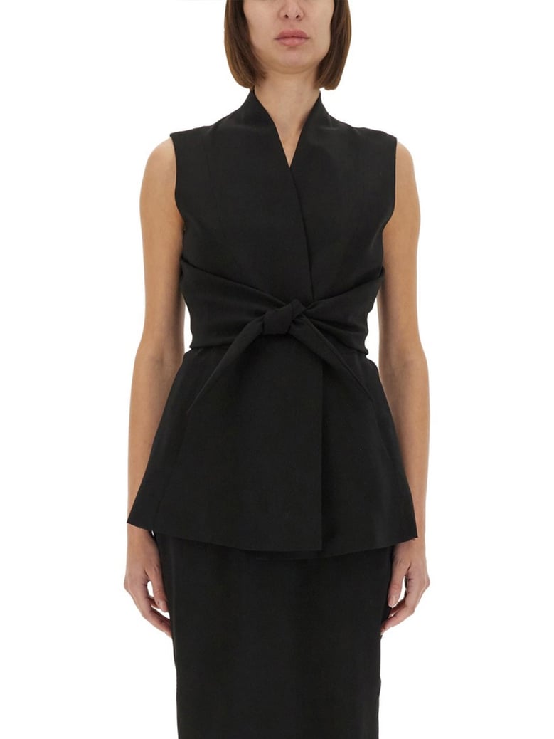 structured sleeveless jacket by Selfnex