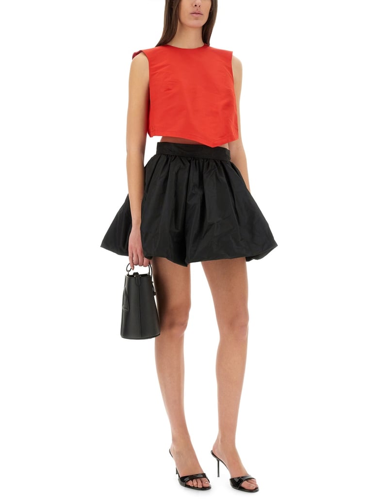 red polyester top by Selfnex