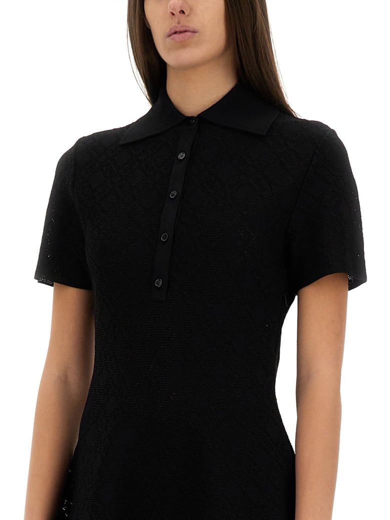 monogram 72 jacquard polo style dress by Selfnex