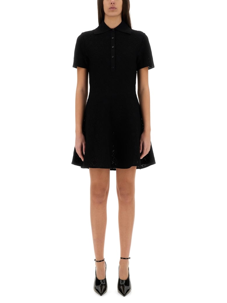 monogram 72 jacquard polo style dress by Selfnex
