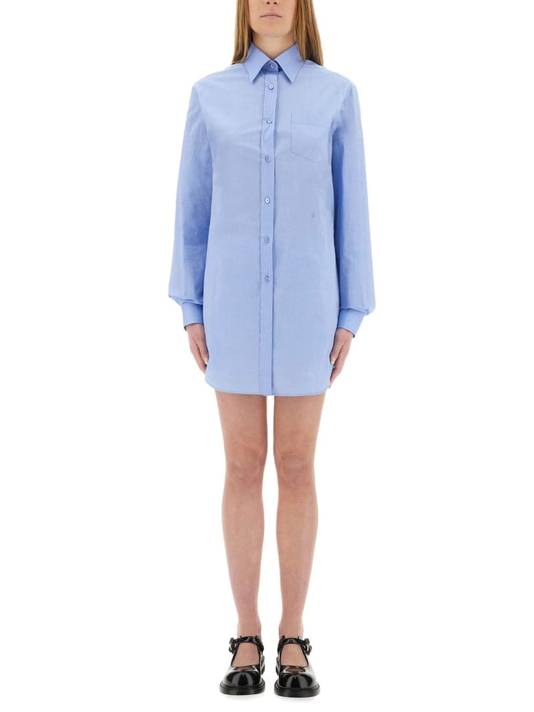 poplin chemise jumpsuit by Selfnex