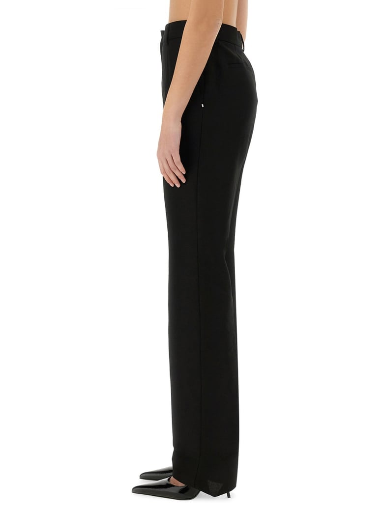 black straight fit pants by Selfnex