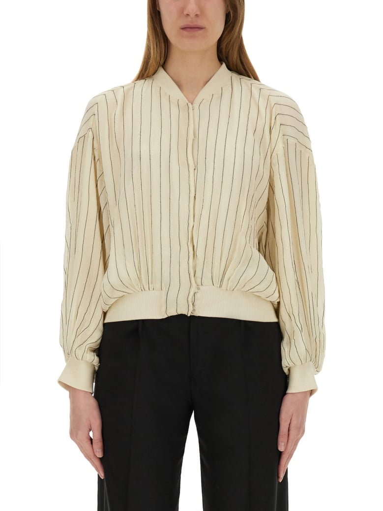 silk bomber jacket by Selfnex