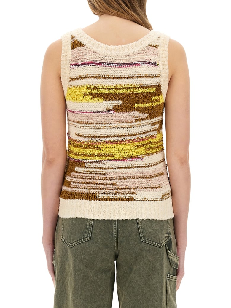 multicolor knit top by Selfnex