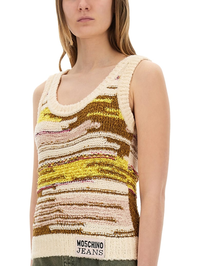 multicolor knit top by Selfnex
