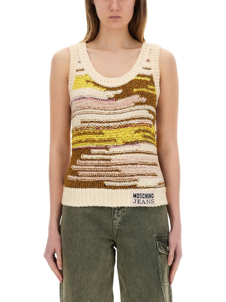 multicolor knit top by Selfnex