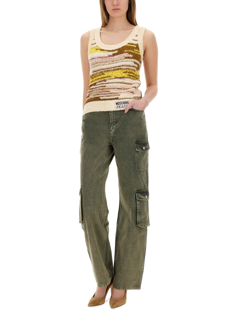 multicolor knit top by Selfnex