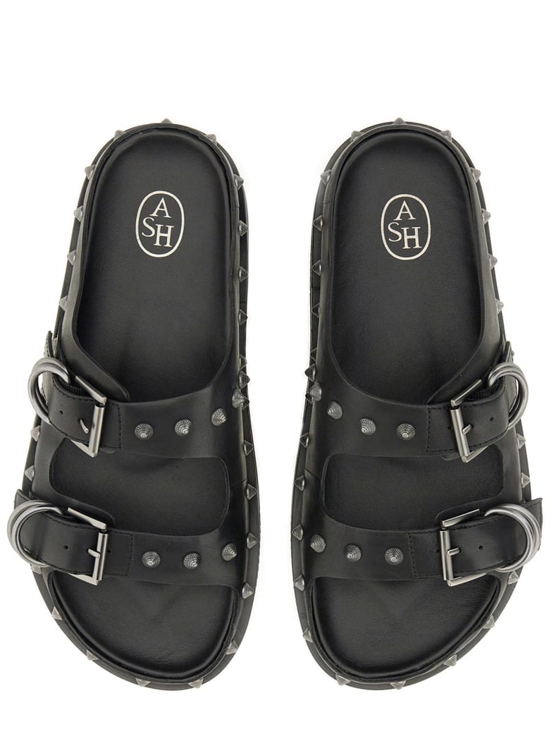 black calf leather sandalo urus by Selfnex