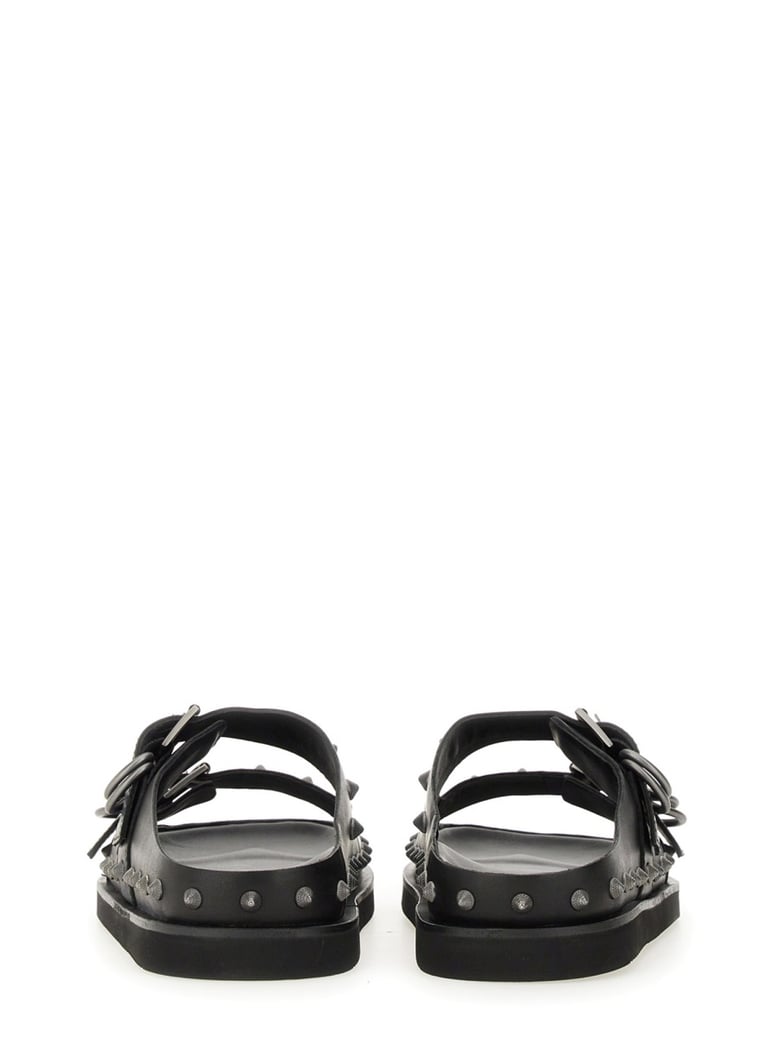 black calf leather sandalo urus by Selfnex