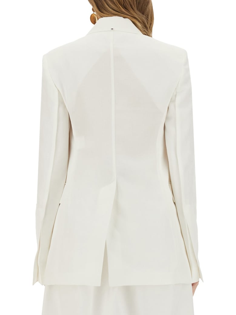 slim fit white jacket by Selfnex