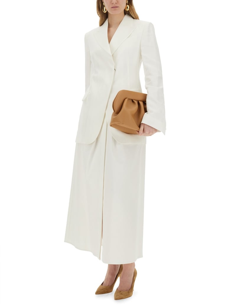 slim fit white jacket by Selfnex
