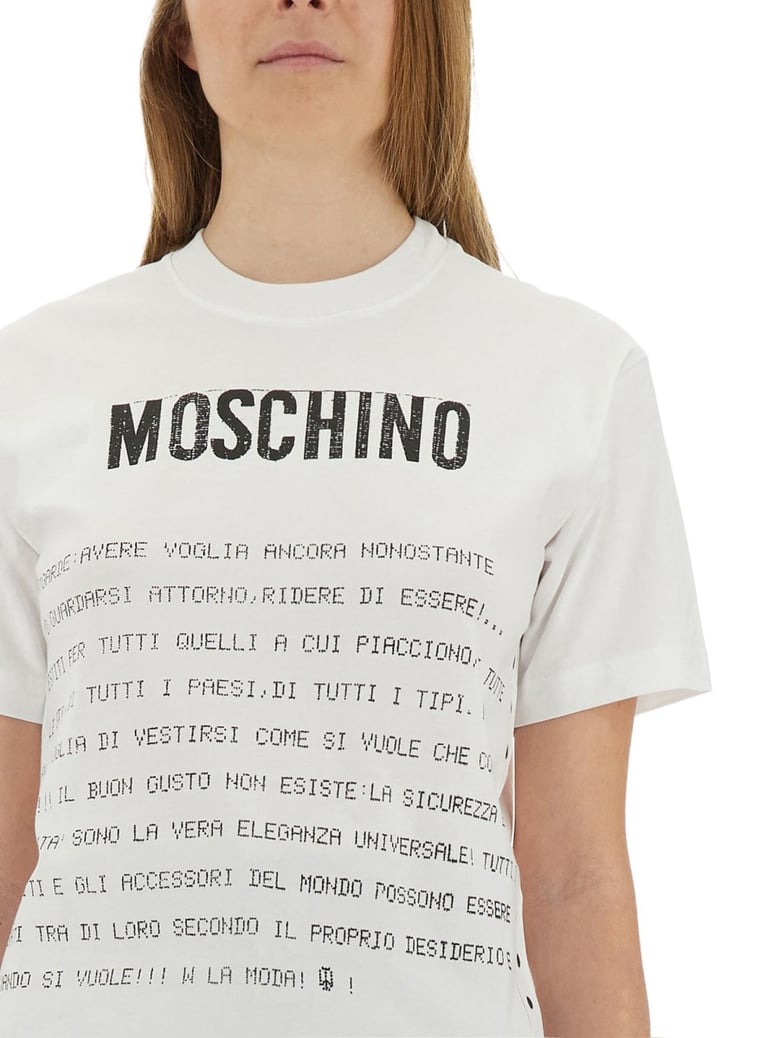 white t-shirt with print by Selfnex