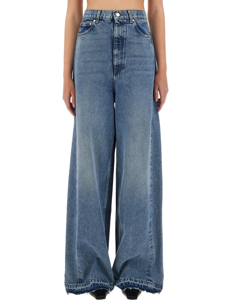 wide-leg jeans with contrasting panels by Selfnex