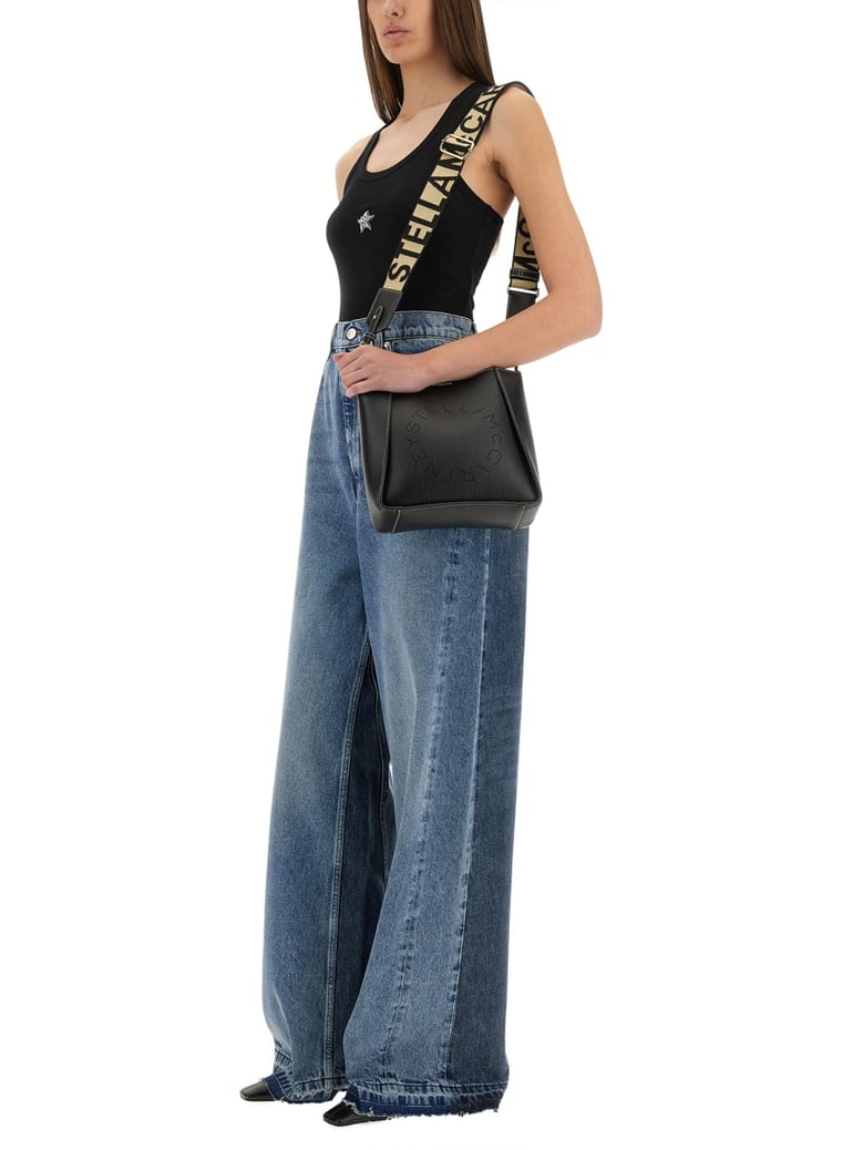 wide-leg jeans with contrasting panels by Selfnex