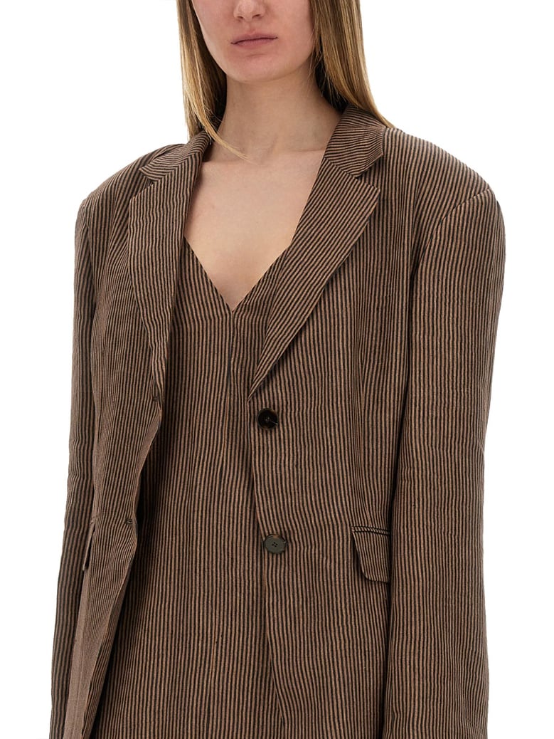 micro stripes blazer by Selfnex