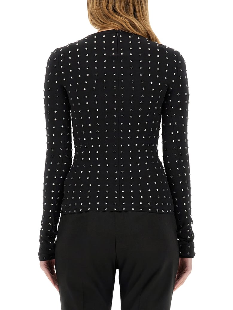 top with crystals in black by Selfnex