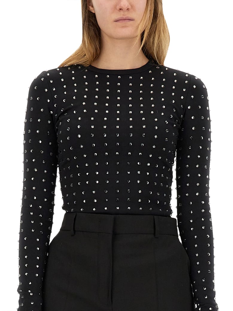 top with crystals in black by Selfnex
