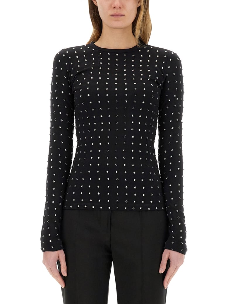 top with crystals in black by Selfnex