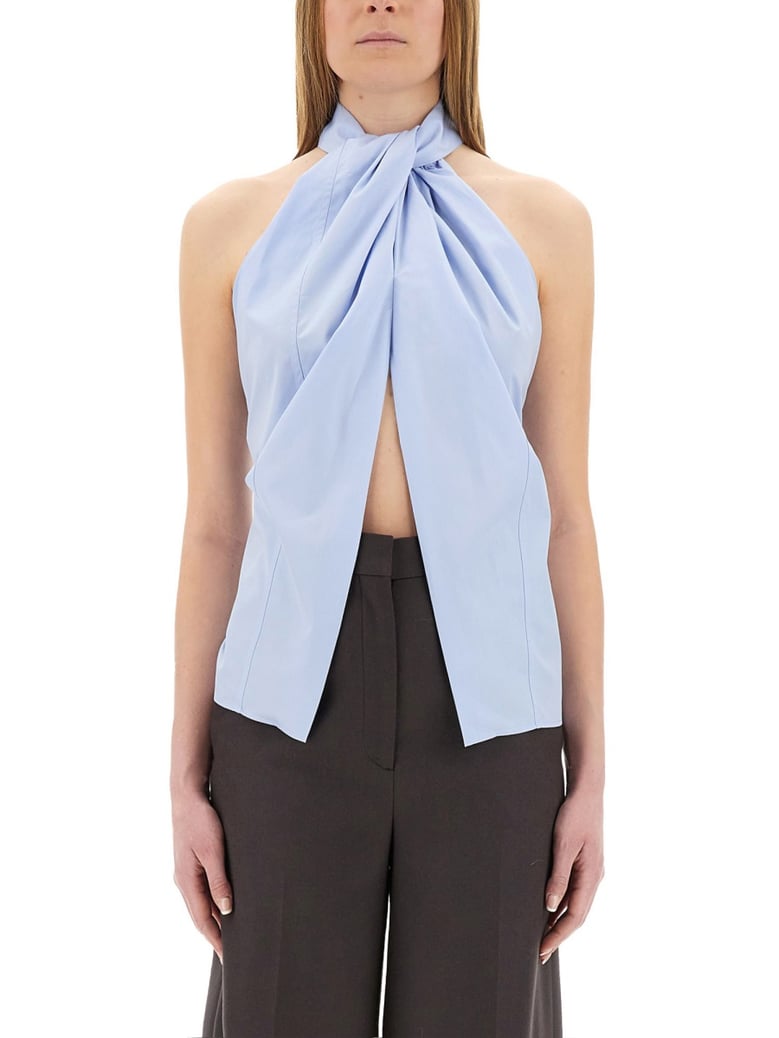 sleeveless top with panel by Selfnex