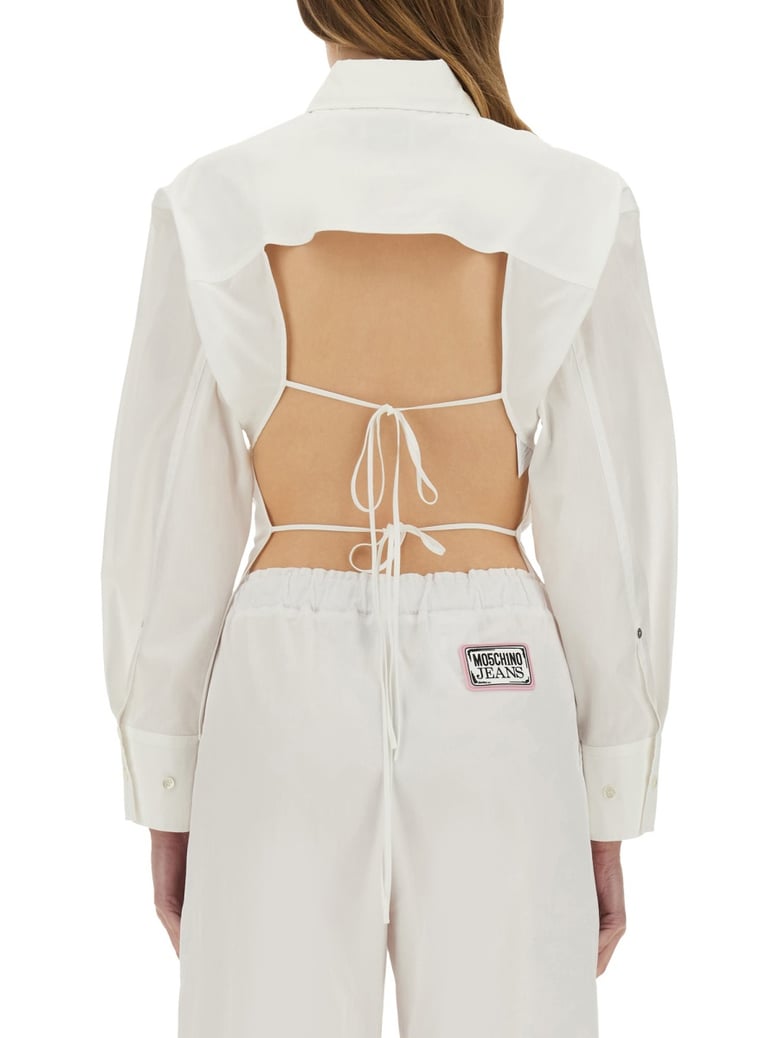 white cotton shirt by Selfnex