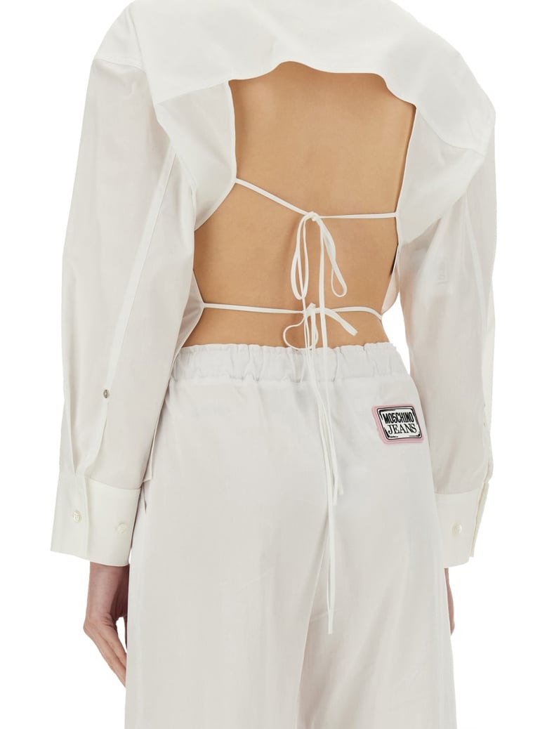 white cotton shirt by Selfnex