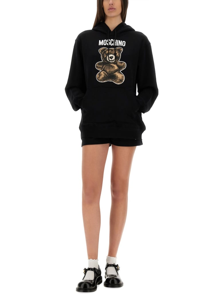 cotton hoodie in black by Selfnex