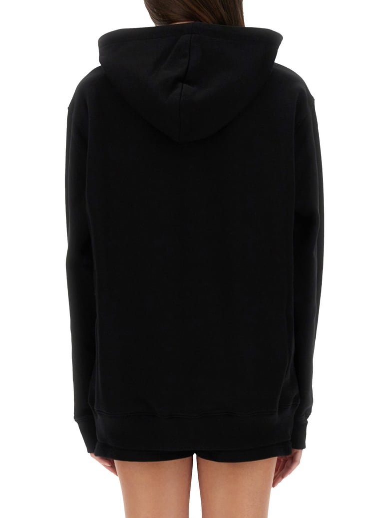 cotton hoodie in black by Selfnex