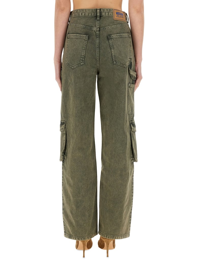 cargo jeans in military green by Selfnex