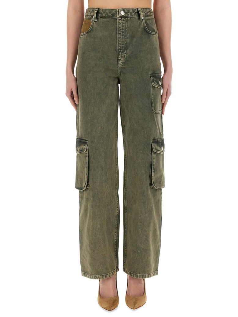 cargo jeans in military green by Selfnex