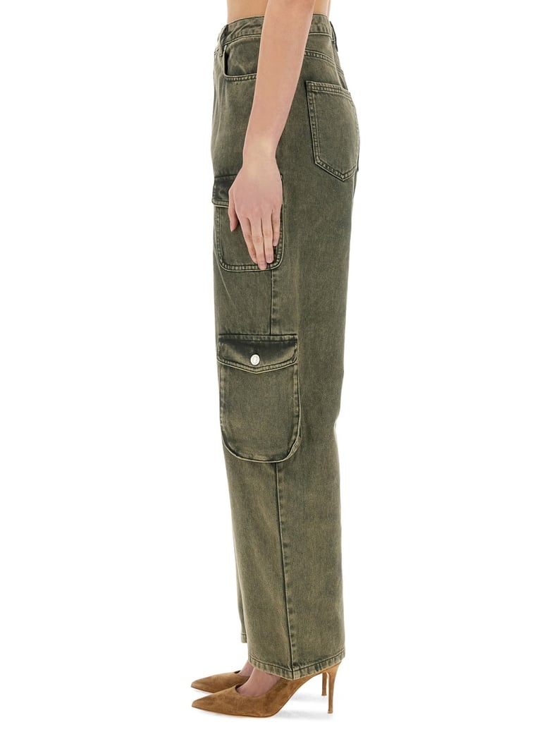 cargo jeans in military green by Selfnex