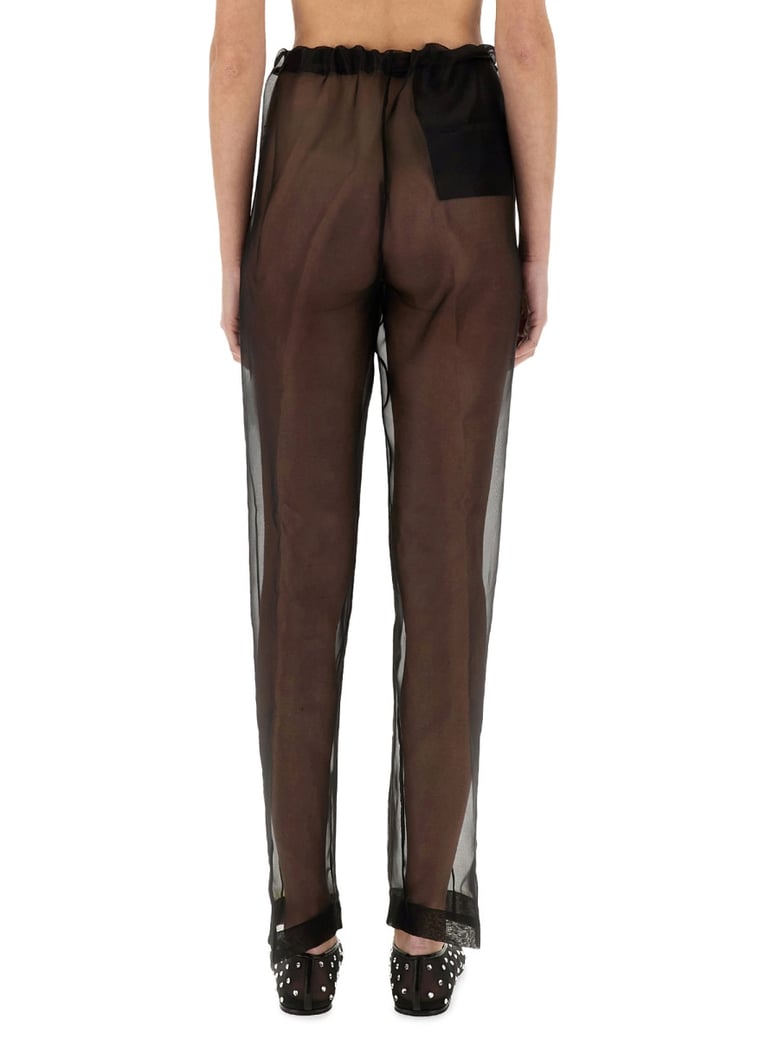 trenton pants in black silk by Selfnex